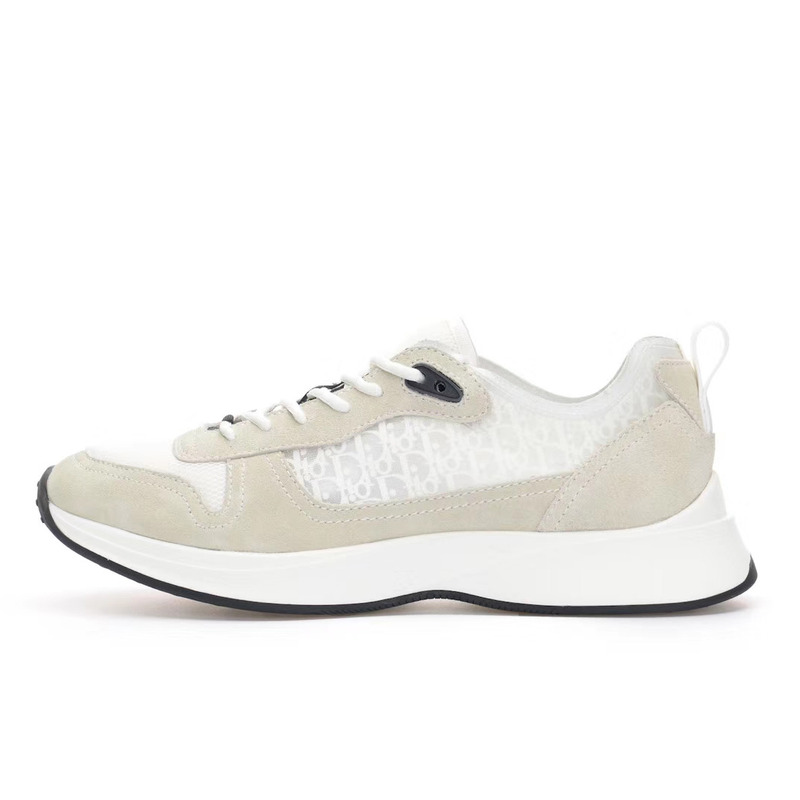 D*or b25 runner sneaker in D*or oblique white suede