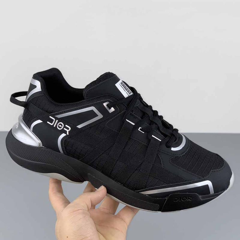 D*or "b24 runtek" sneaker in black technical canvas