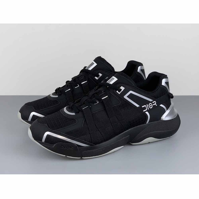 D*or "b24 runtek" sneaker in black technical canvas