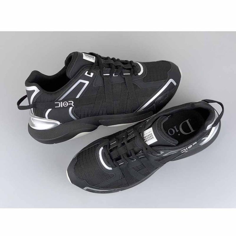 D*or "b24 runtek" sneaker in black technical canvas