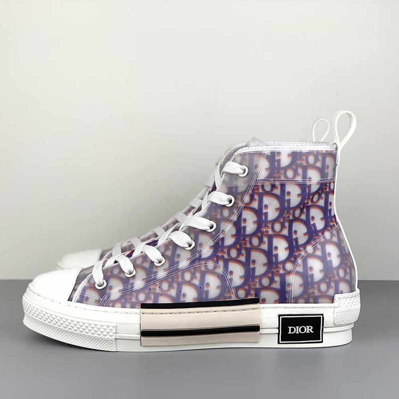 D*or b23 high-top sneakers in purple and red D*or oblique