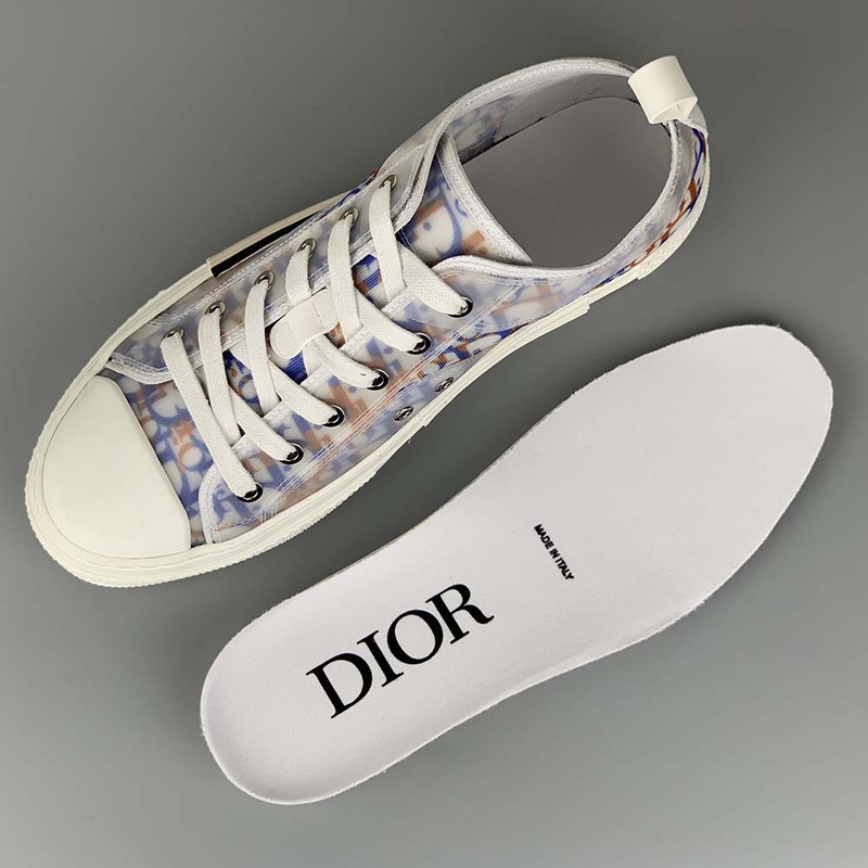 D*or b23 low-top sneakers in blue and red D*or oblique