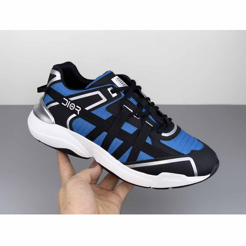 D*or "b24 runtek" sneaker in blue technical canvas