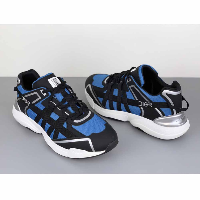 D*or "b24 runtek" sneaker in blue technical canvas