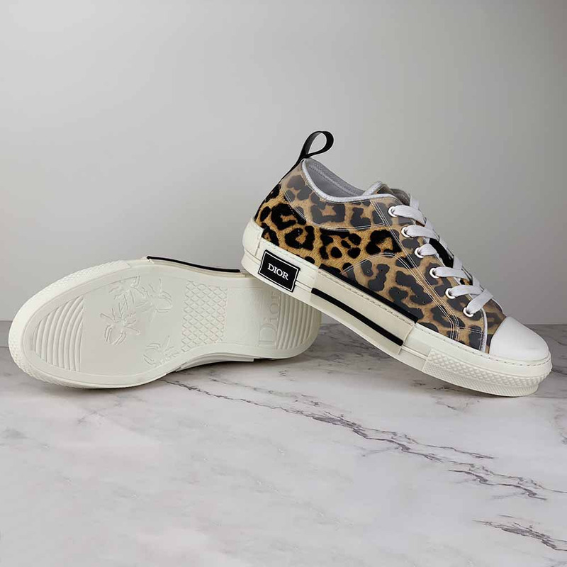 D*or "b23" low-top sneakers with leopard print