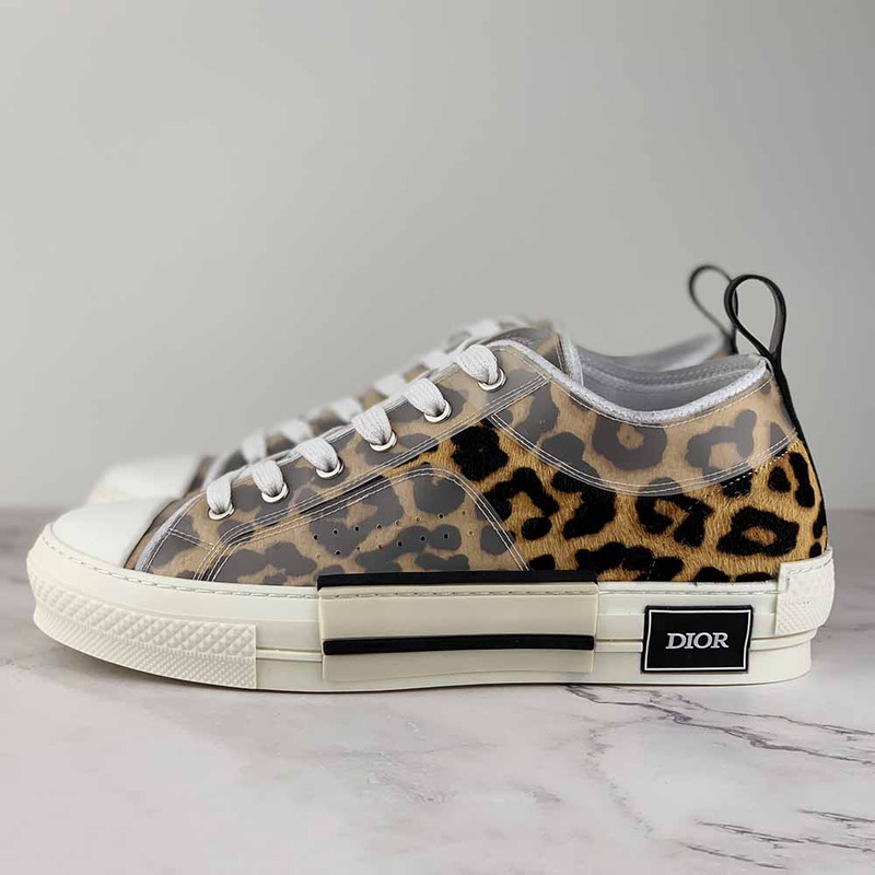 D*or "b23" low-top sneakers with leopard print