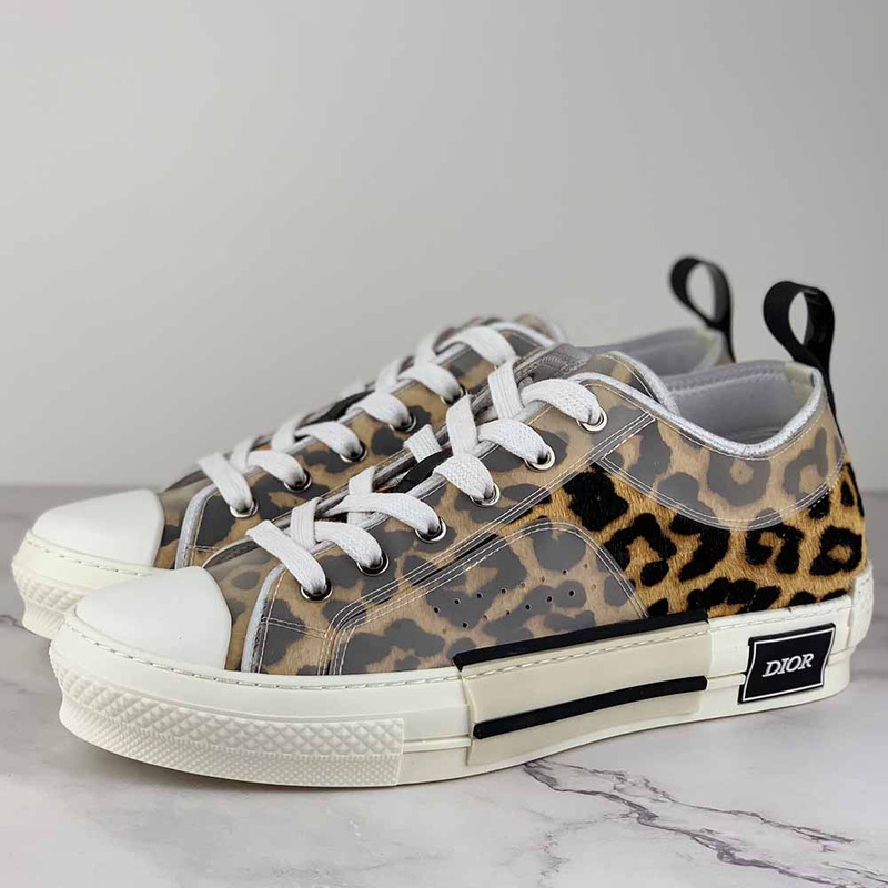 D*or "b23" low-top sneakers with leopard print