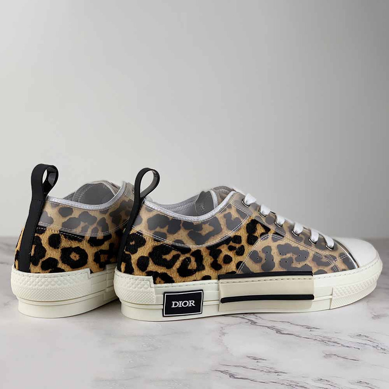 D*or "b23" low-top sneakers with leopard print