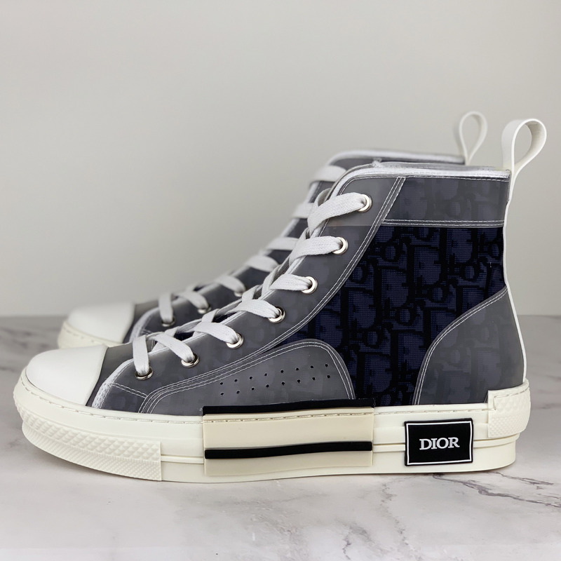 D*or "b23" high top navy blue safari D*or oblique sneaker