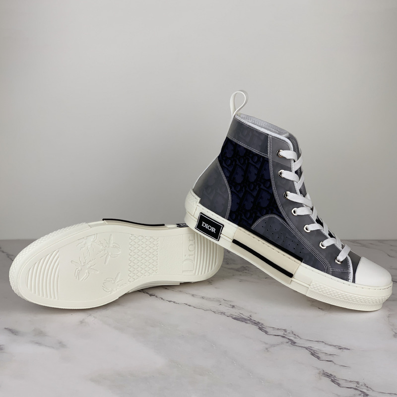 D*or "b23" high top navy blue safari D*or oblique sneaker