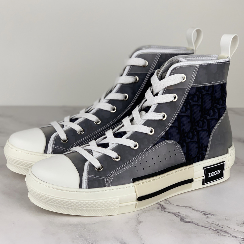 D*or "b23" high top navy blue safari D*or oblique sneaker