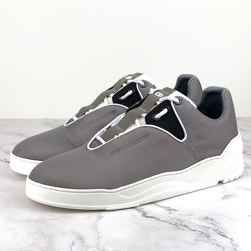 D*or "b17" sneaker in grey canvas and black calfskin