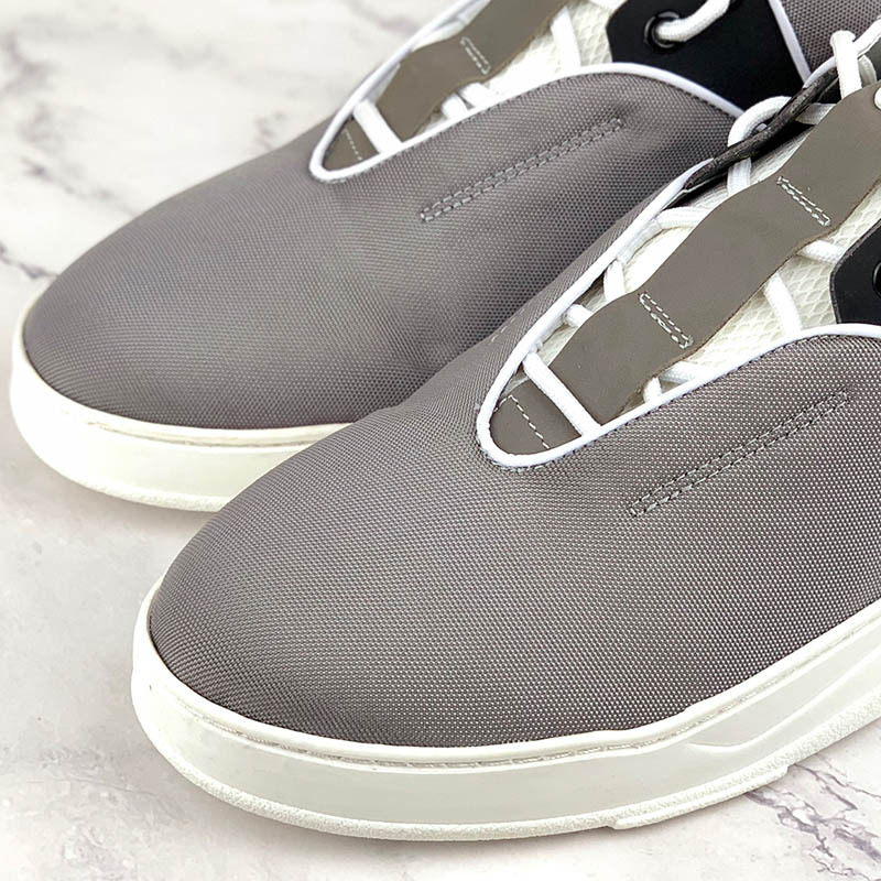 D*or "b17" sneaker in grey canvas and black calfskin