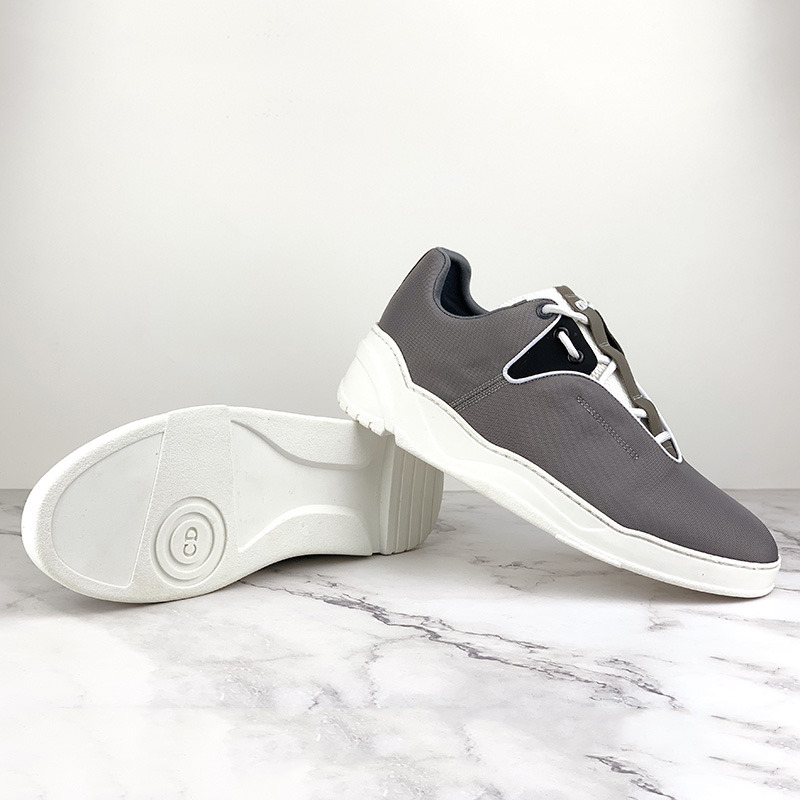 D*or "b17" sneaker in grey canvas and black calfskin