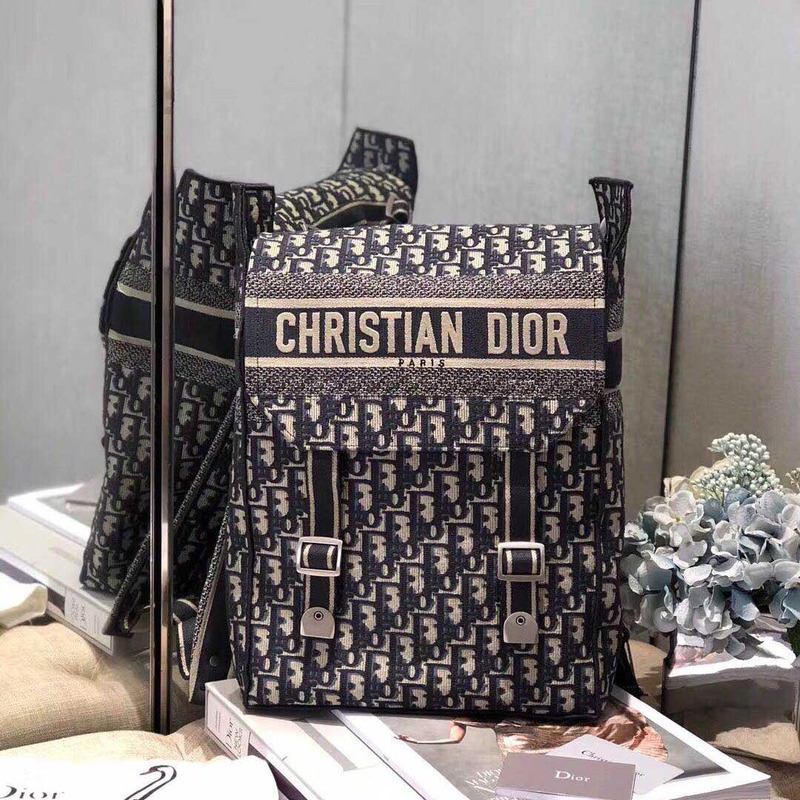 D*or embroidered canvas backpack