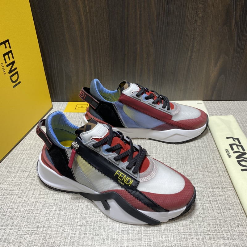 F**di multicolor suede ''flow'' sneakers