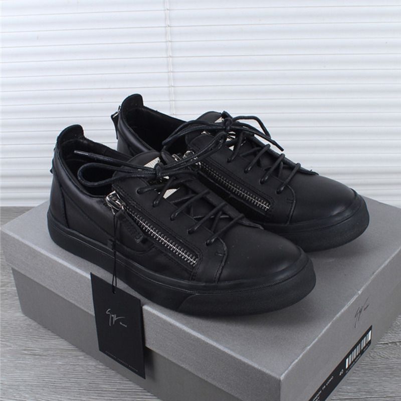 Giuseppe Zanotti Low Top Leather Black Sneakers