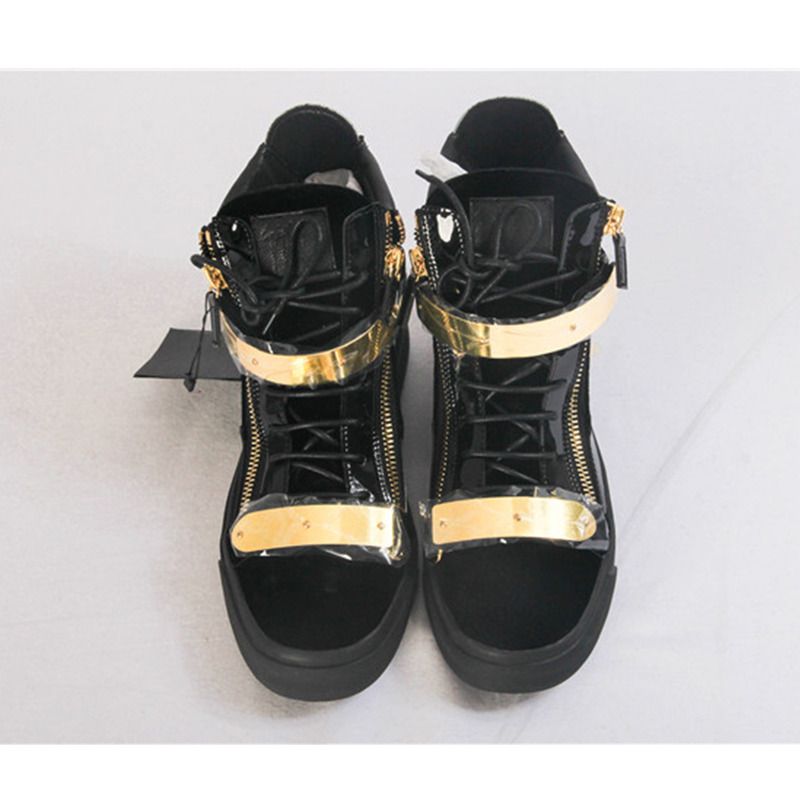 Giuseppe Zanotti Velvet And Leather High Top Sneaker