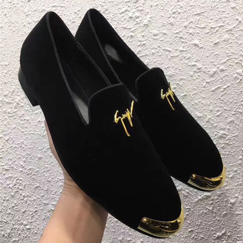 Guiseppe Zanotti Black Sneakers With Golden Toe