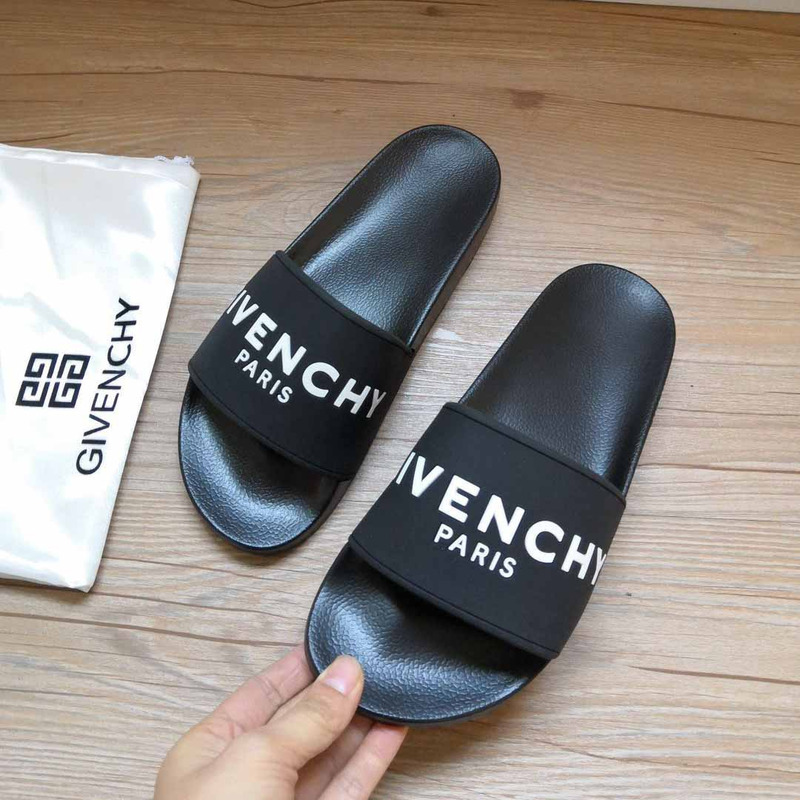 Givenchy Logo-Print Rubber Slides Sandals