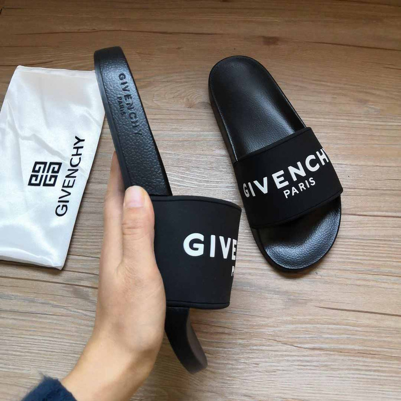 Givenchy Logo-Print Rubber Slides Sandals