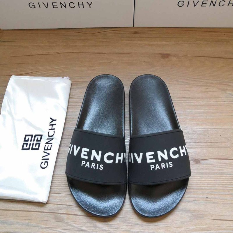 Givenchy Logo-Print Rubber Slides Sandals