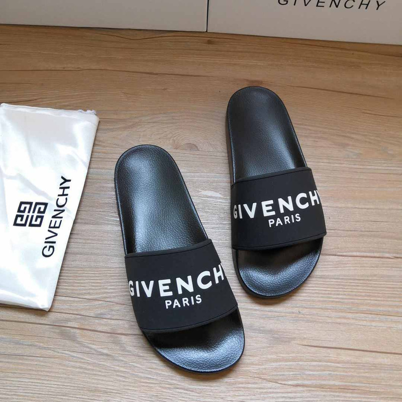 Givenchy Logo-Print Rubber Slides Sandals