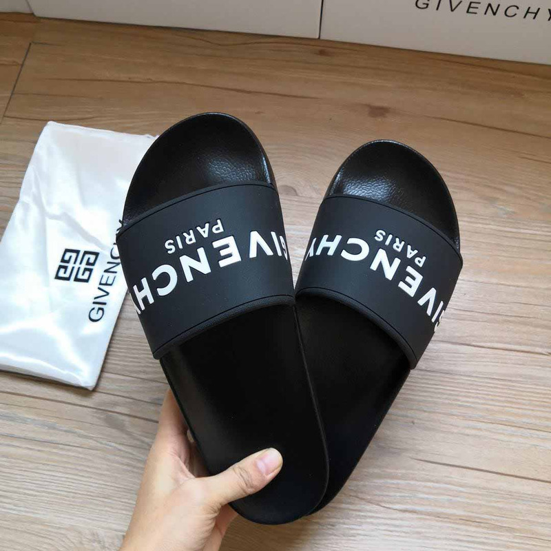 Givenchy Logo-Print Rubber Slides Sandals