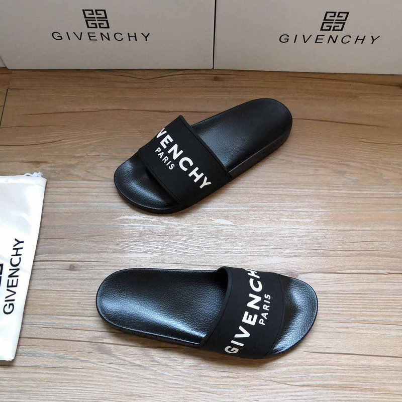 Givenchy Logo-Print Rubber Slides Sandals