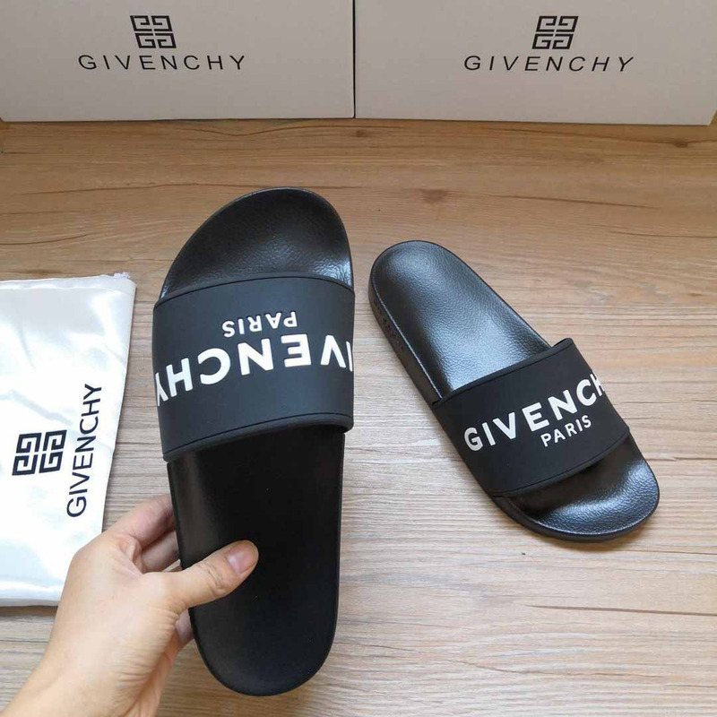 Givenchy Logo-Print Rubber Slides Sandals