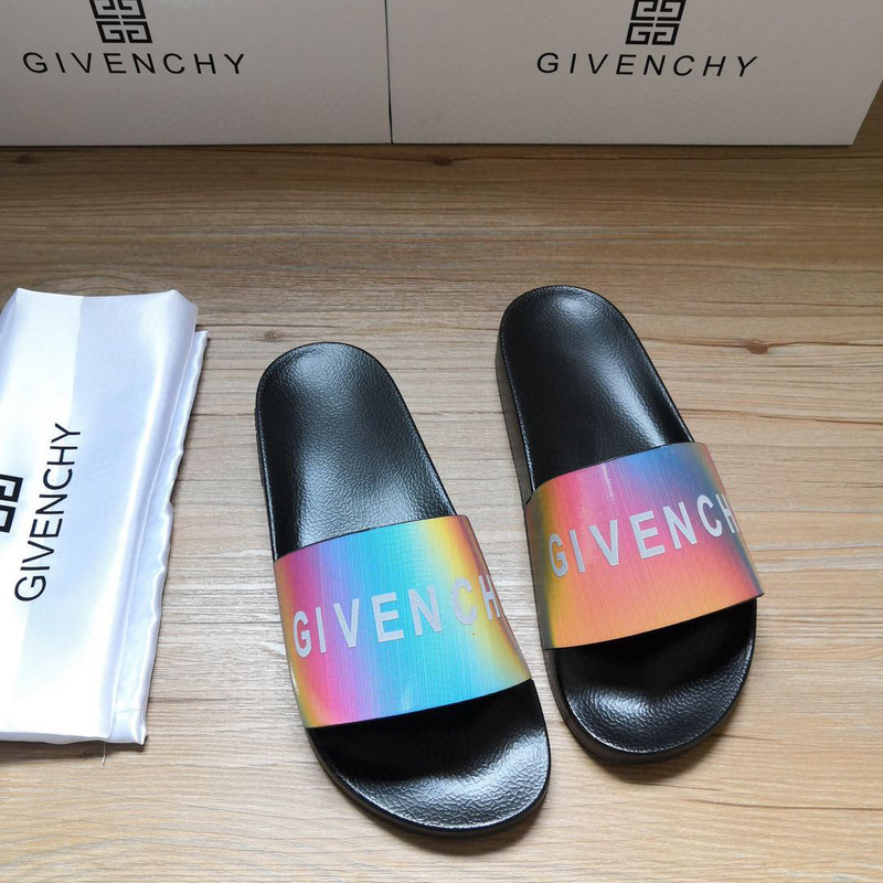 Givenchy Logo-Print Rubber Slides Sandals