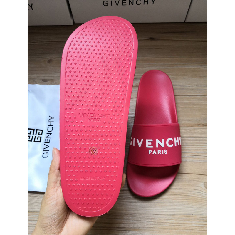 Givenchy Logo-Print Rubber Slides Sandals