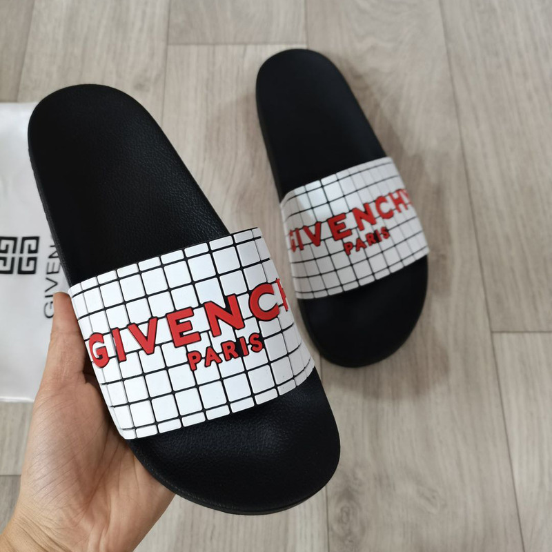 Givenchy Logo-Print Rubber Slides Sandals