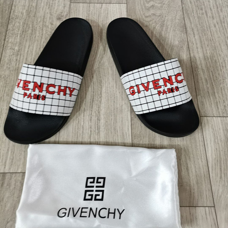 Givenchy Logo-Print Rubber Slides Sandals