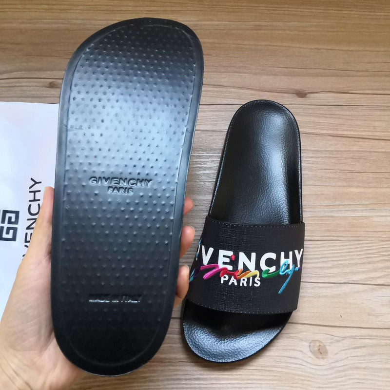 Givenchy Logo-Print Rubber Slides Sandals