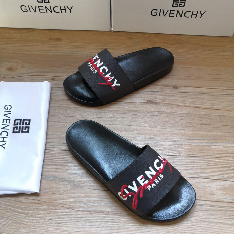 Givenchy Logo-Print Rubber Slides Sandals