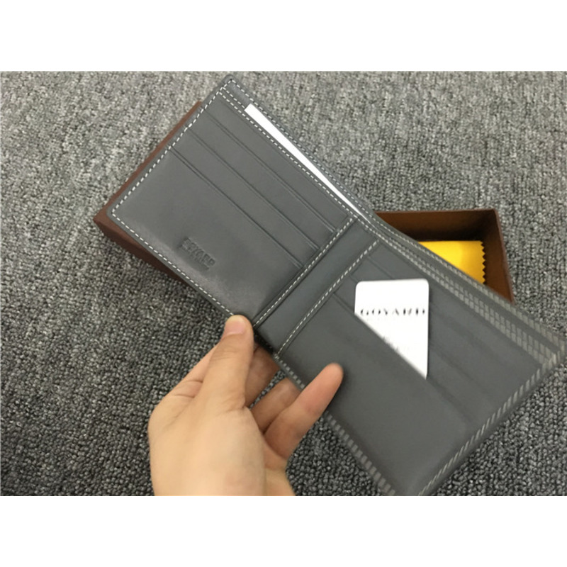 Go*ard short 6 card slots billfold wallet grey