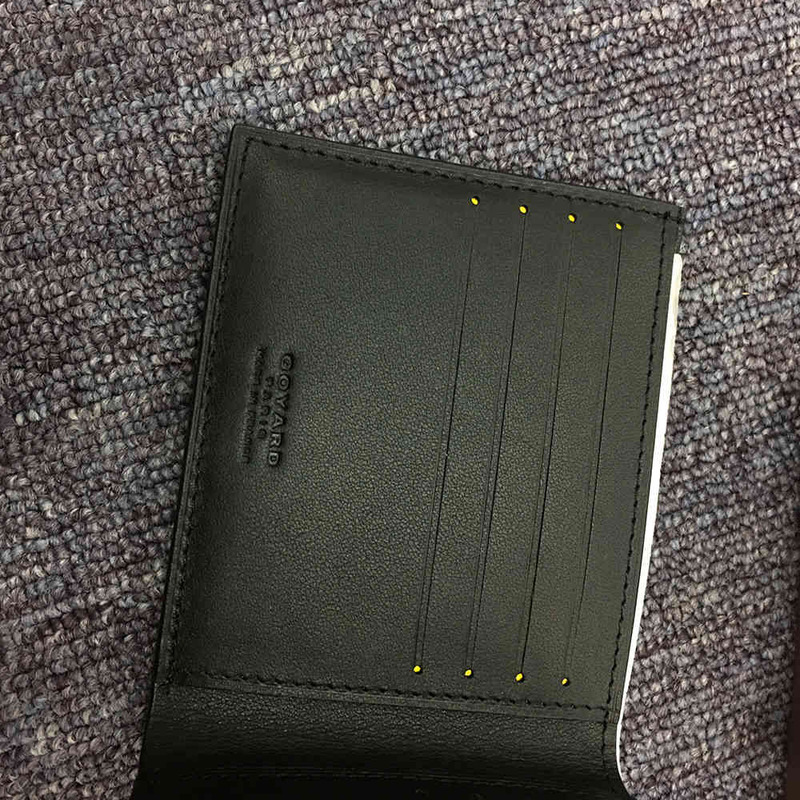 Go*ard short 6 card slots billfold wallet black