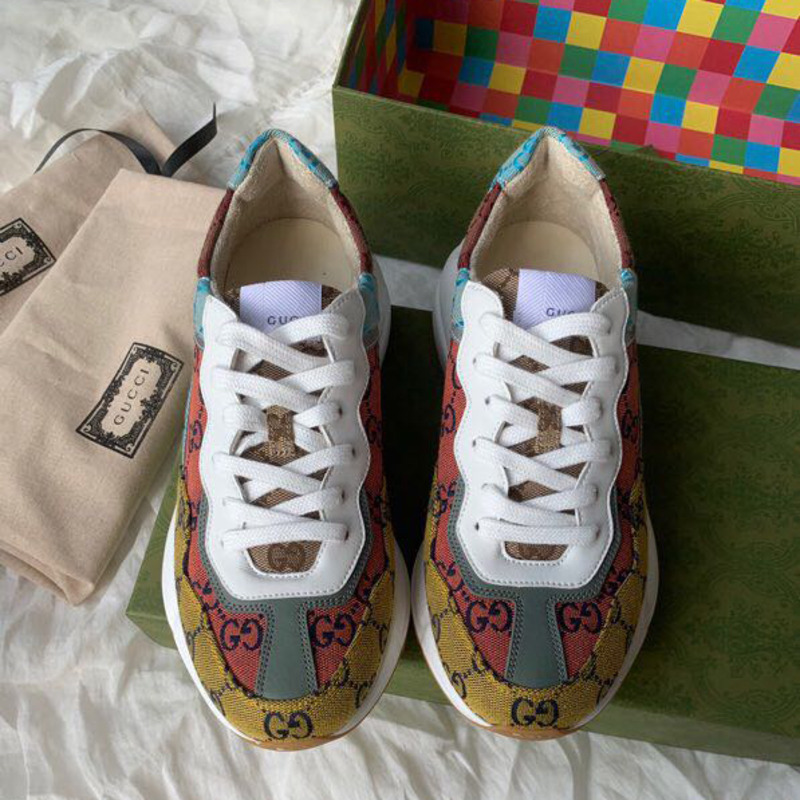 G*u*i multicolor canvas sneakers for men and women