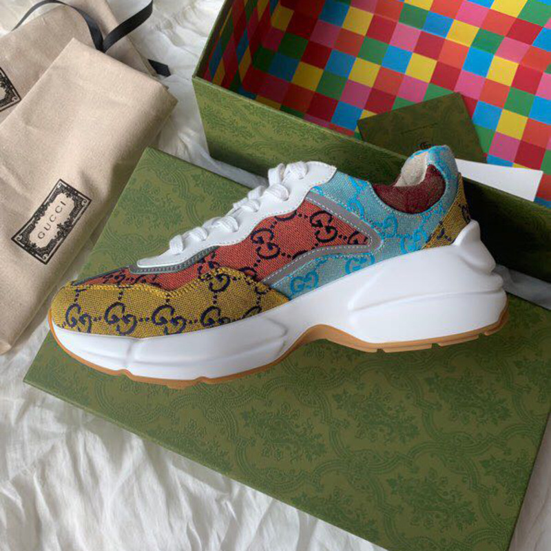 G*u*i multicolor canvas sneakers for men and women