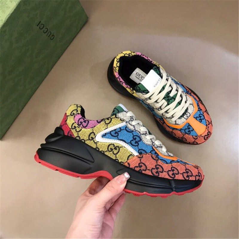 G*u*i multicolor canvas sneakers for men and women