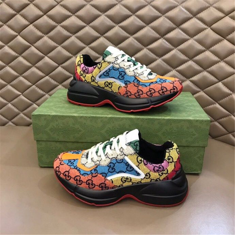 G*u*i multicolor canvas sneakers for men and women