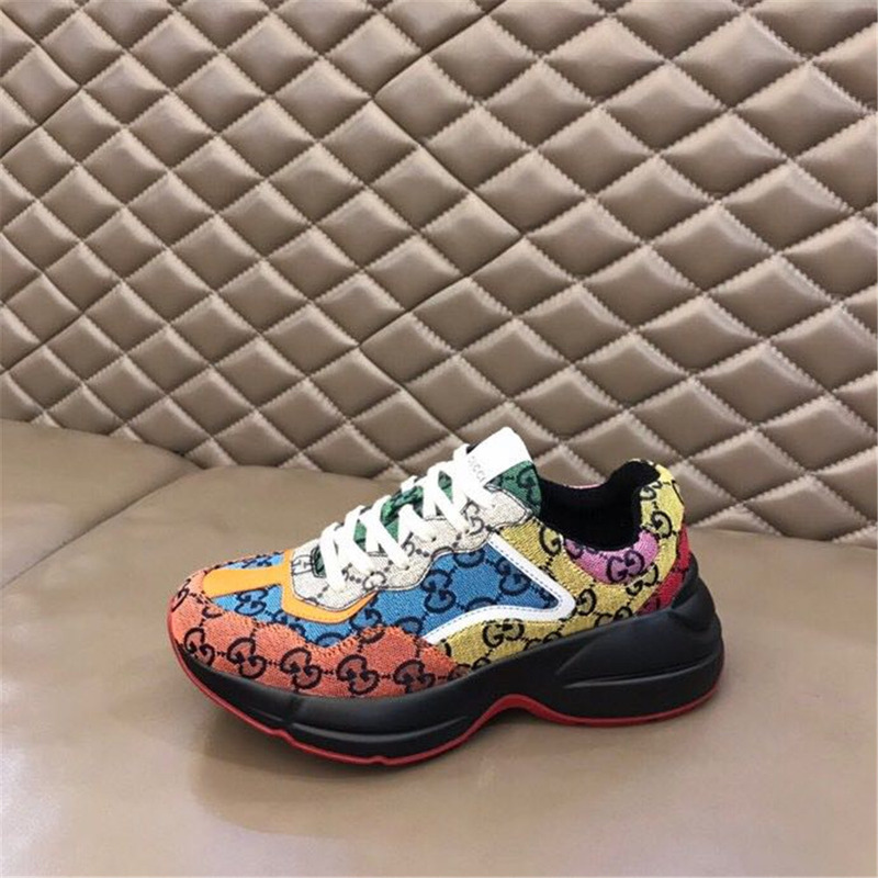 G*u*i multicolor canvas sneakers for men and women