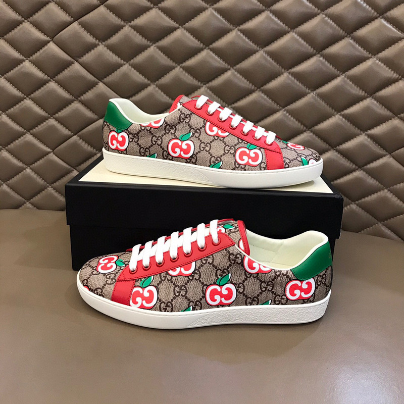 G*u*i ace sneaker with gg apple print