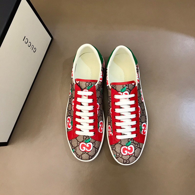 G*u*i ace sneaker with gg apple print