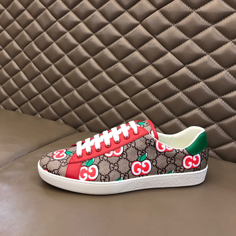 G*u*i ace sneaker with gg apple print