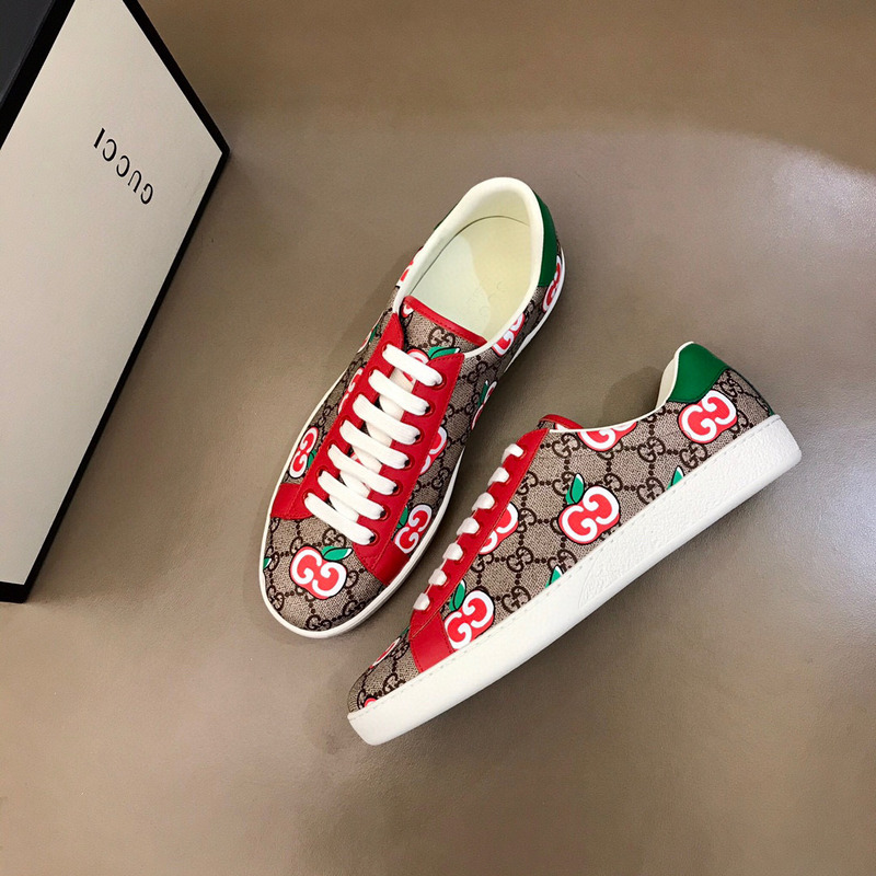 G*u*i ace sneaker with gg apple print