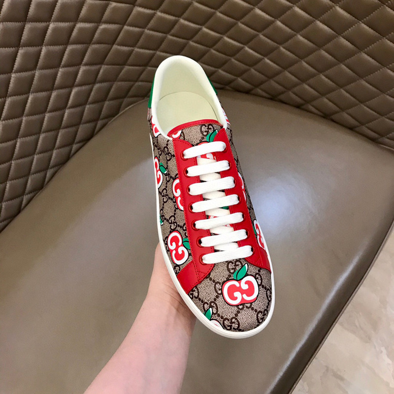 G*u*i ace sneaker with gg apple print