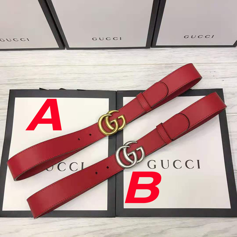 G*u*i red leather belt with double g buckle