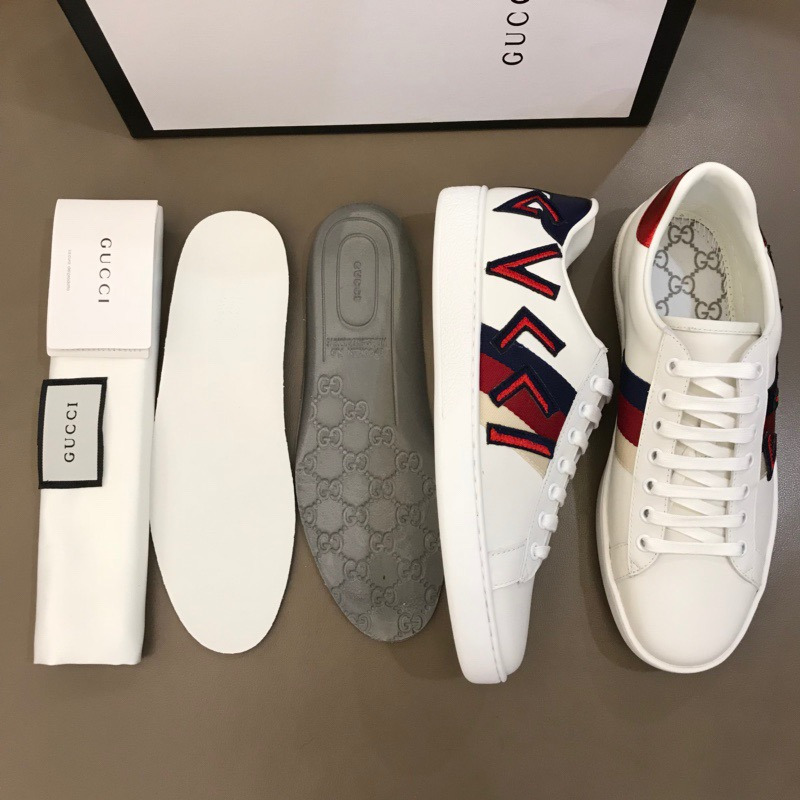 G*u*i letter ace embroidered sneaker